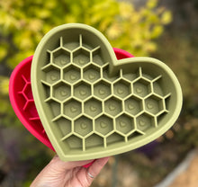 Load image into Gallery viewer, Silicone Slow Feeder Enrichment Heart Bowl