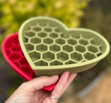Load image into Gallery viewer, Silicone Slow Feeder Enrichment Heart Bowl